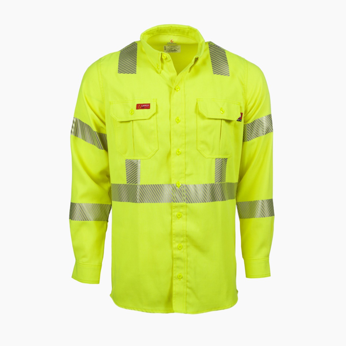 LAPCO FR Modern Hi-Vis Uniform Shirt in Hi-Vis Yellow